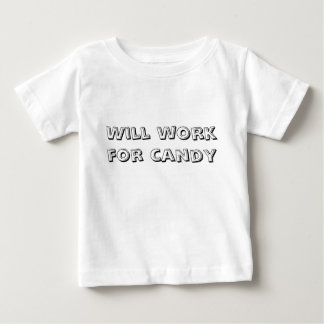 Camiseta De Bebé Trabajará para el caramelo