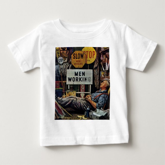 Camiseta De Bebé Trabajo de los hombres (Anverso)