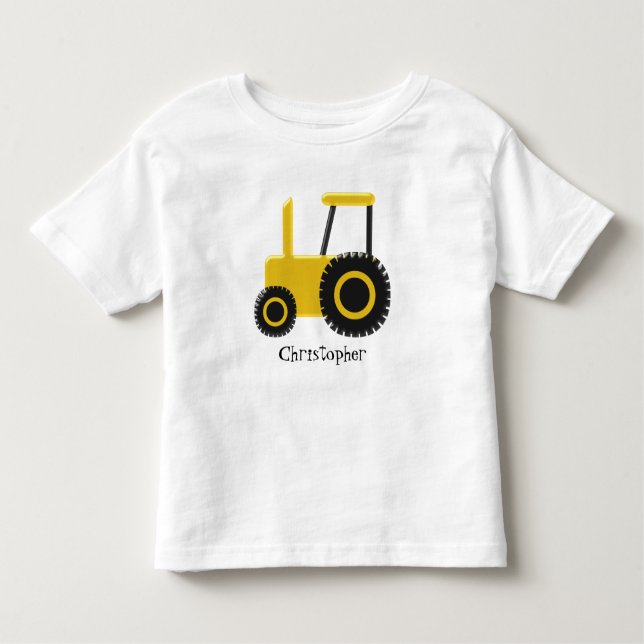 Camiseta De Bebé Tractor amarillo (Anverso)