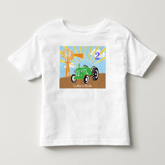 Camiseta De Bebé Tractor Birthday Shirt (Anverso)