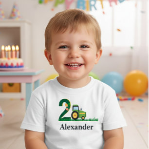 Camiseta De Bebé  tractor birthday t-shirt