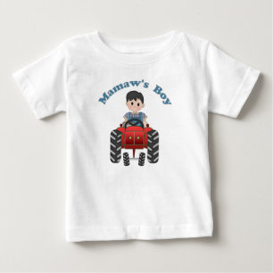 Camiseta De Bebé Tractor de Grandmas Boy