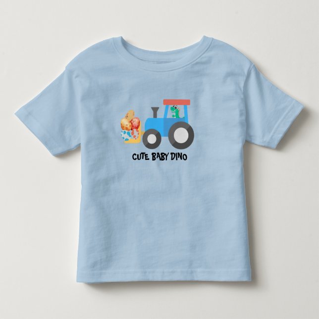 Camiseta De Bebé Tractor de huevo de huevo lindo Camión Niño de cum (Anverso)