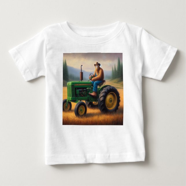 Camiseta De Bebé Tractor de pie grande (Anverso)
