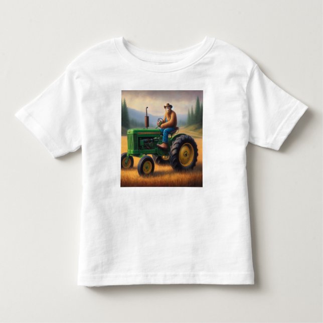 Camiseta De Bebé Tractor de pie grande (Anverso)