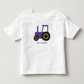 Camiseta De Bebé Tractor púrpura