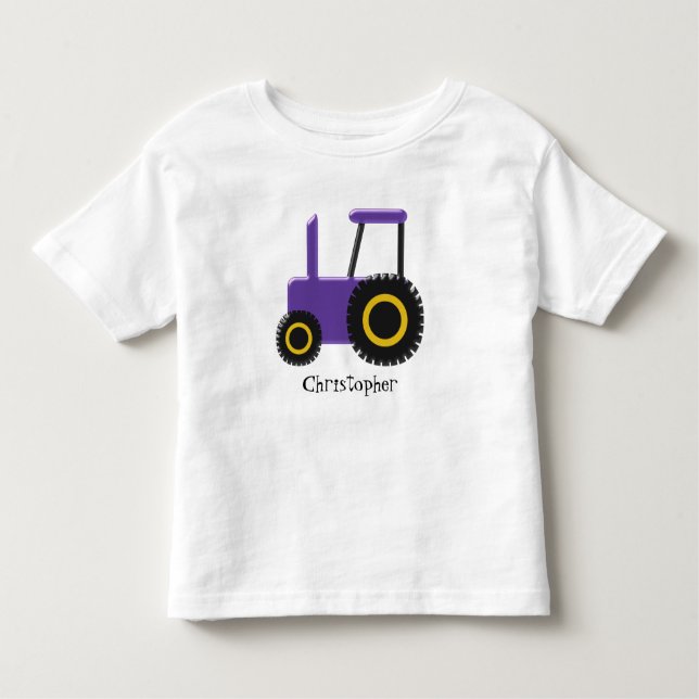Camiseta De Bebé Tractor púrpura (Anverso)