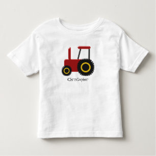 Camiseta De Bebé Tractor rojo