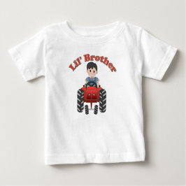 Camiseta De Bebé Tractor rojo de pequeño hermano