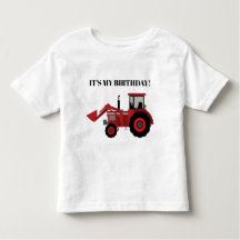 Tractor rojo es mi cumpleaños personalizado