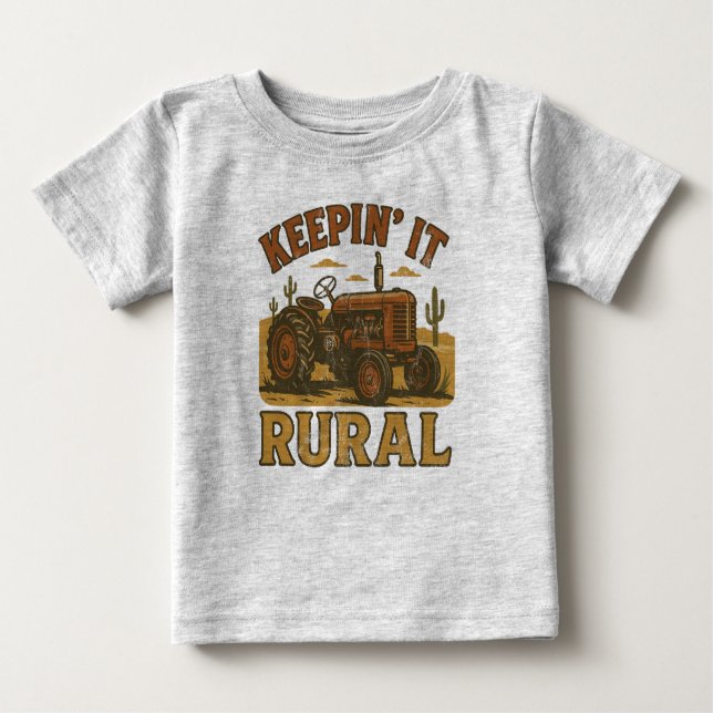Camiseta De Bebé Tractor rural (Anverso)