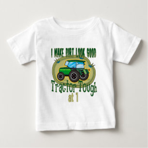 Camiseta De Bebé Tractor Tough 1º cumpleaños