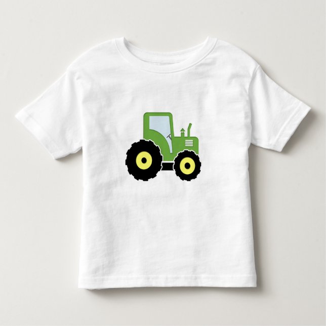 Camiseta De Bebé Tractor verde del juguete (Anverso)