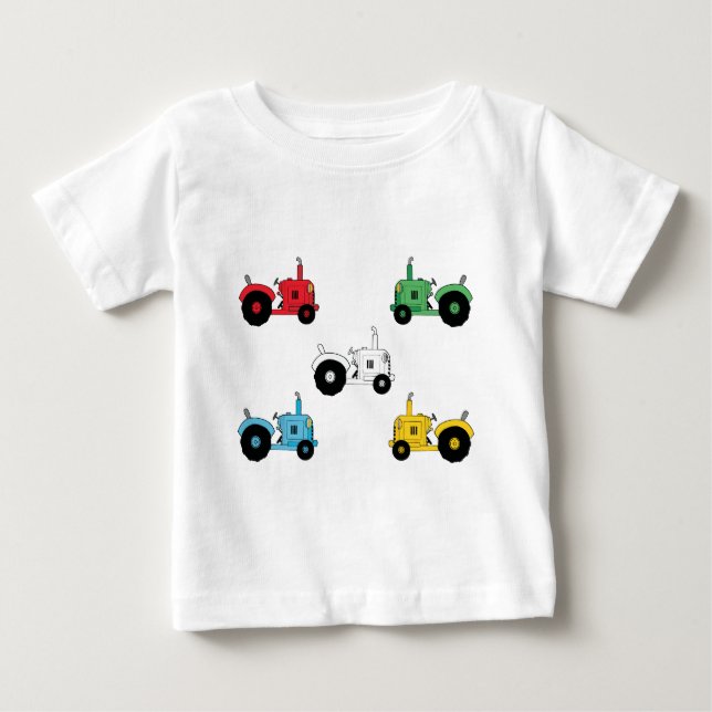 Camiseta De Bebé Tractores (Anverso)