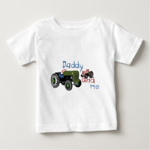 Camiseta De Bebé Tractores Chicas Papi y yo