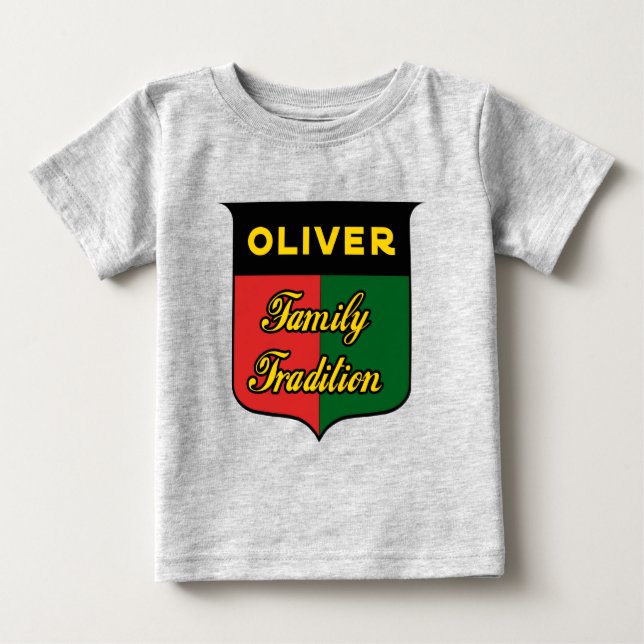 Camiseta De Bebé Tradición familiar de Oliver (Anverso)