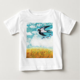 Camiseta De Bebé Trague sobre un Ilustracion de trigo