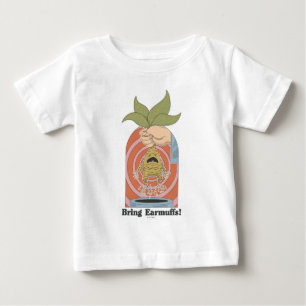 Camiseta De Bebé "¡Traigan orejeras!" Gráfico de Mandrake gritando