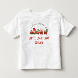 Camiseta De Bebé Train 2nd Birthday Party Little Conductor