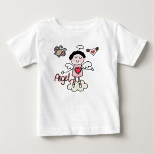 Camiseta De Bebé Traje de Angelito de Dibujos Animados con Tutú