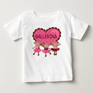 Camiseta De Bebé Traje de ballet de mono para niña con tutú