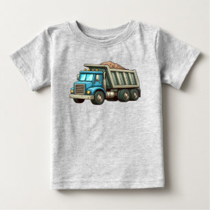 Camiseta De Bebé Traje de bebé de camión volquete/máquina para move