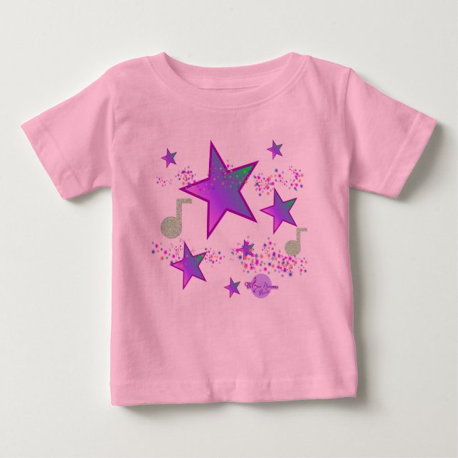 Camiseta De Bebé Traje de Bodysuit Rosa con Tutú para Bebé Starligh (Anverso)