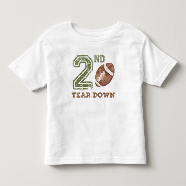 Camiseta De Bebé Traje de cumpleaños de fútbol del segundo año (Anverso)