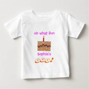 Camiseta De Bebé Traje de cumpleaños para niñas de 1 año - personal