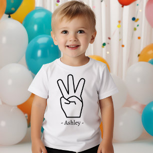 Camiseta De Bebé Traje de fiesta para niño o niña en su tercer cump