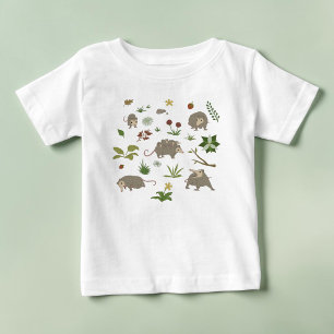 Camiseta De Bebé Traje de madera ligera de zarigüeya blanca Cottage