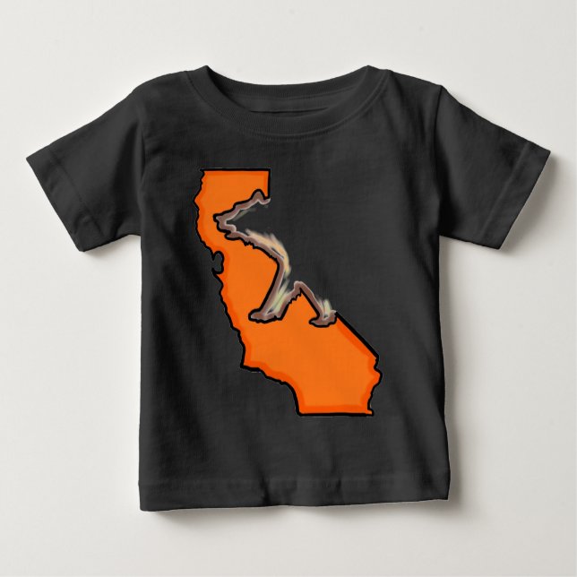 Camiseta De Bebé Traje de naranja de símbolo del estado de oso de C (Anverso)