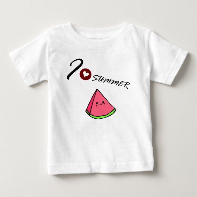 Camiseta De Bebé Traje de neón de sandía (Anverso)