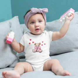Camiseta De Bebé Traje de osito de peluche adorable para bebé en el