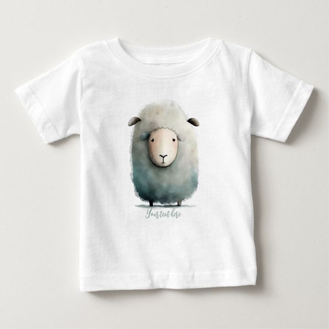 Camiseta De Bebé Traje de oveja para bebés personalizado (Anverso)