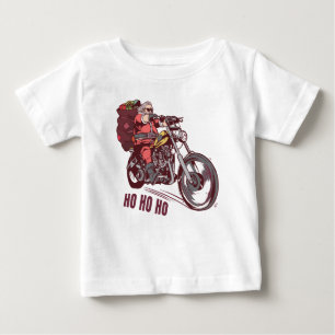 Camiseta De Bebé Traje de Papá Noel Motero para Invitación de Moter