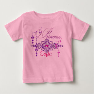 Camiseta De Bebé Traje de tutú rosa personalizado para bebé con joy