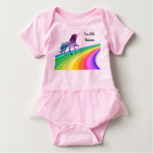 Traje de unicornio arcoíris - Bodysuit de tutú par