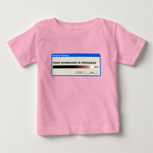 Camiseta De Bebé Traje divertido para bebé con descarga de caca Hum (Anverso)