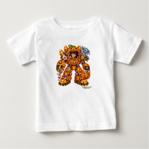 Camiseta De Bebé Traje Mecánico de Halloween de Niño con Calabaza R