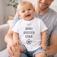 Traje personalizado con nombre de bebé Mini Soccer