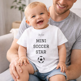 Camiseta De Bebé Traje personalizado con nombre de bebé Mini Soccer