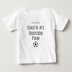 Camiseta De Bebé Traje personalizado para bebé con nombre y fútbol