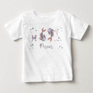 Camiseta De Bebé Traje y camiseta para bebé Piscis del zodiaco