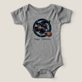 Camiseta De Bebé Trajes de Bruja y Halloween D3