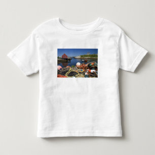 Camiseta De Bebé Trampas para langostas, boyas y cuerdas en el muel