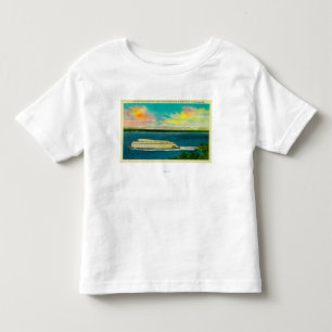 Camiseta De Bebé Transbordador de Kalakala, Puget Sound, montañas