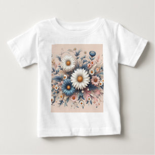 Camiseta De Bebé Transforme su espacio con elegante floral de marga