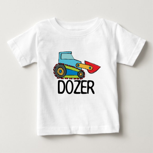 Camiseta De Bebé Transporte Dozer Bulldozer (Anverso)