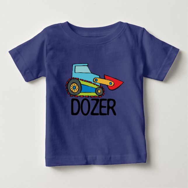 Camiseta De Bebé Transporte Dozer Bulldozer (Anverso)